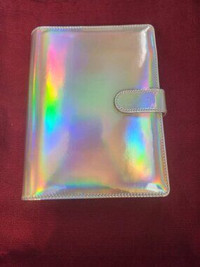 A5 irradessiant silver binder/nootebook/planner/organizer